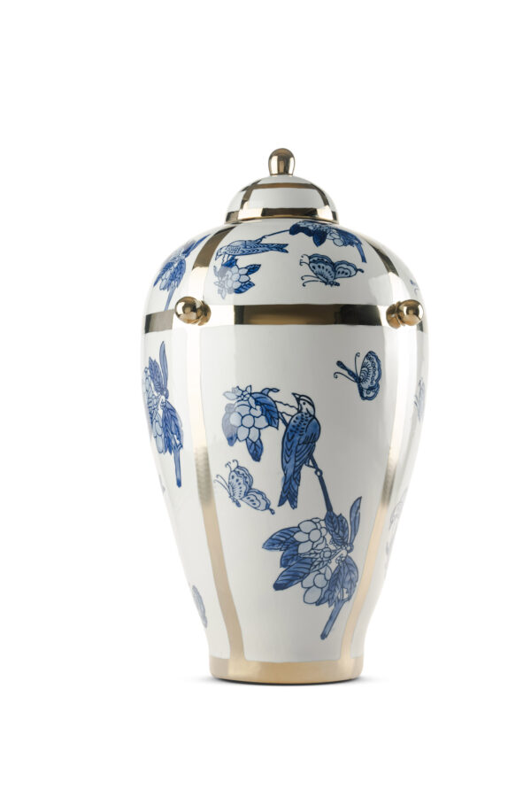 MNC10 MAVİ BEYAZ SERAMİK KÜP