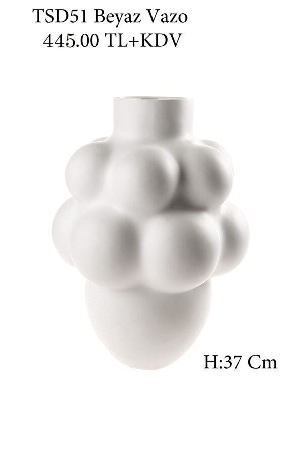 TSD51 BEYAZ VAZO BÜYÜK