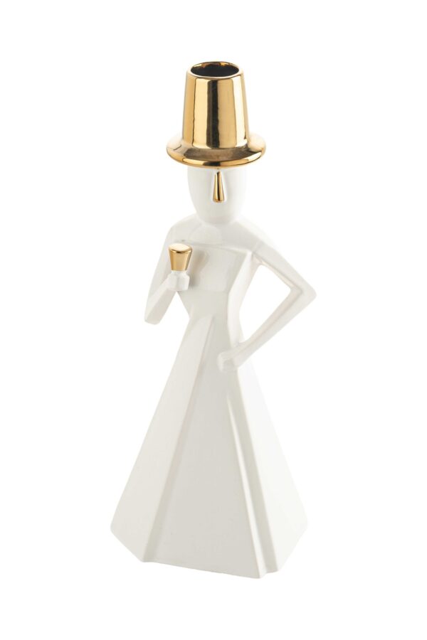 2328 POLİRESİN BEYAZ VAZO