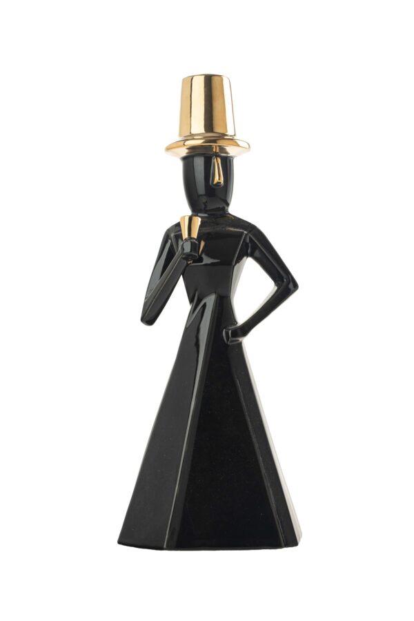 2328 POLİRESİN SİYAH VAZO